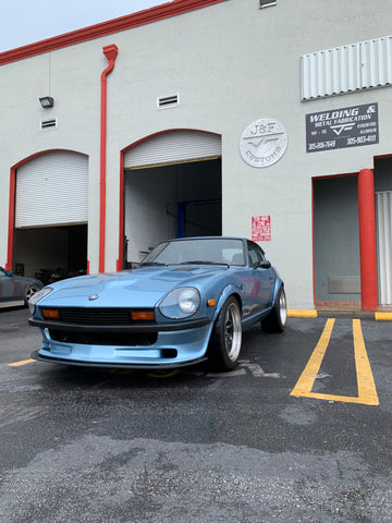 Datsun 280z Fairlady Z chassis mount front splitter – J&F